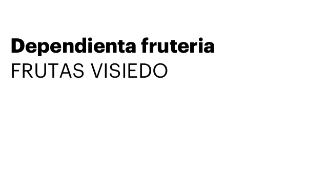 Dependienta fruteria