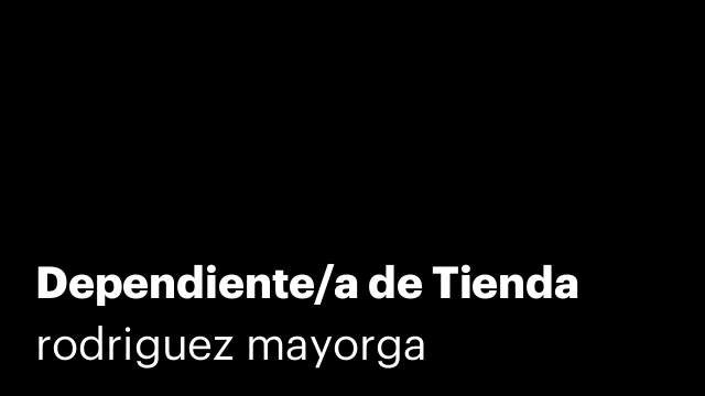 Dependiente/a de Tienda