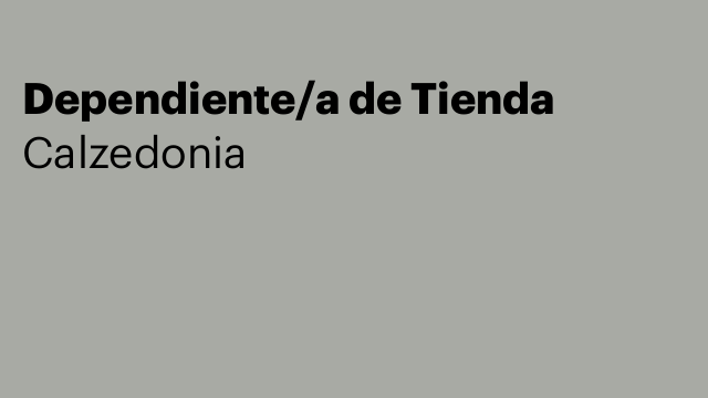 Dependiente/a de Tienda