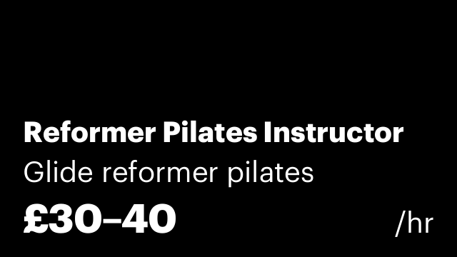 Reformer Pilates Instructor
