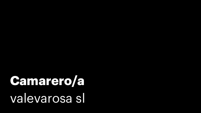 Camarero/a