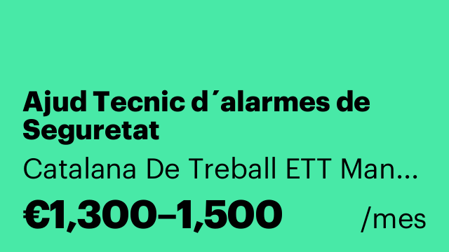 Ajud Tecnic d´alarmes de Seguretat