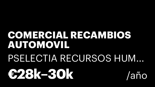 COMERCIAL RECAMBIOS AUTOMOVIL