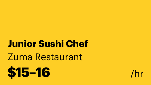Junior Sushi Chef