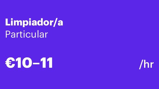 Limpiador/a