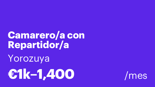 Camarero/a con Repartidor/a