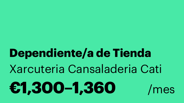 Dependiente/a de Tienda