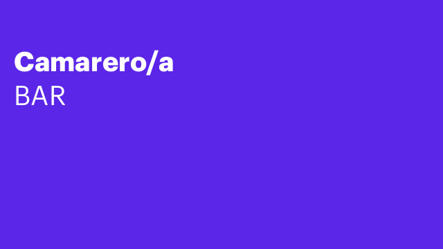 Camarero/a
