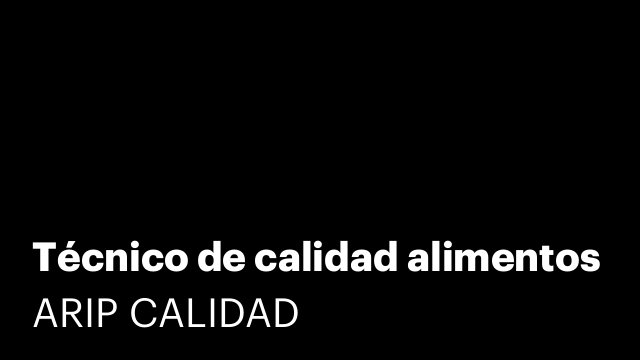 Técnico de calidad alimentos