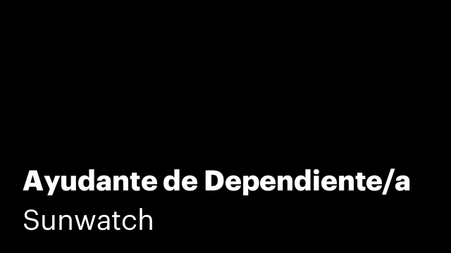 Ayudante de Dependiente/a