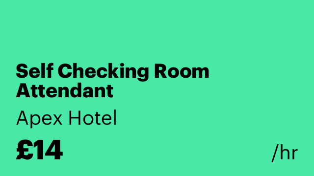 Self Checking Room Attendant