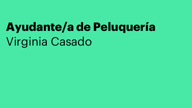 Ayudante/a de Peluquería