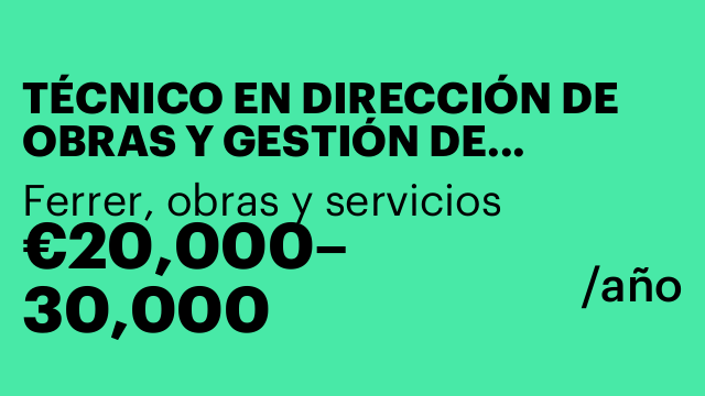 TÉCNICO EN DIRECCIÓN DE OBRAS Y GESTIÓN DE PRESUPUESTOS