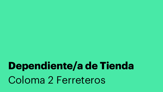 Dependiente/a de Tienda