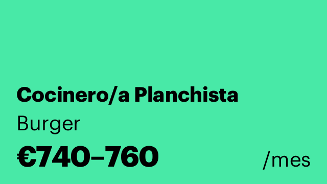 Cocinero/a Planchista