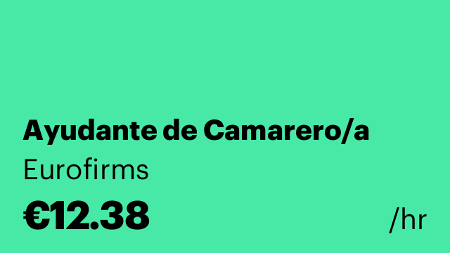 Ayudante de Camarero/a