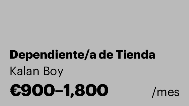 Dependiente/a de Tienda
