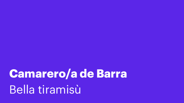 Camarero/a de Barra