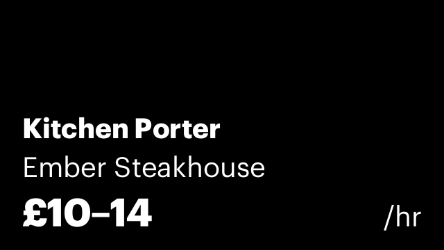 Kitchen Porter