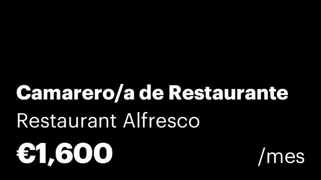 Camarero/a de Restaurante