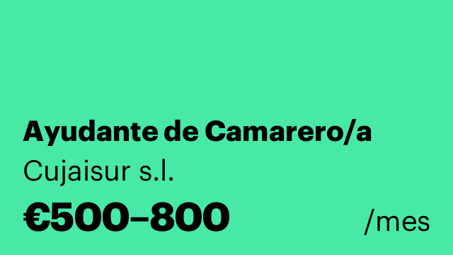 Ayudante de Camarero/a