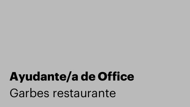Ayudante/a de Office