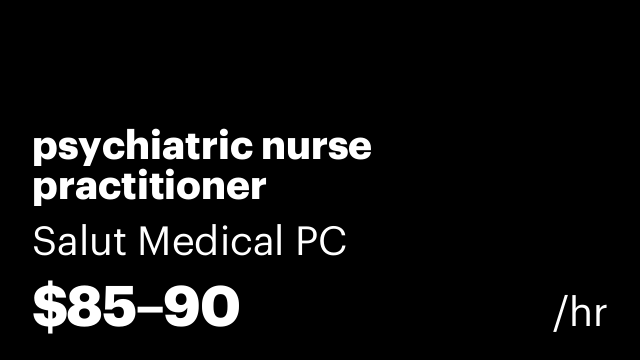 psychiatric nurse practitioner