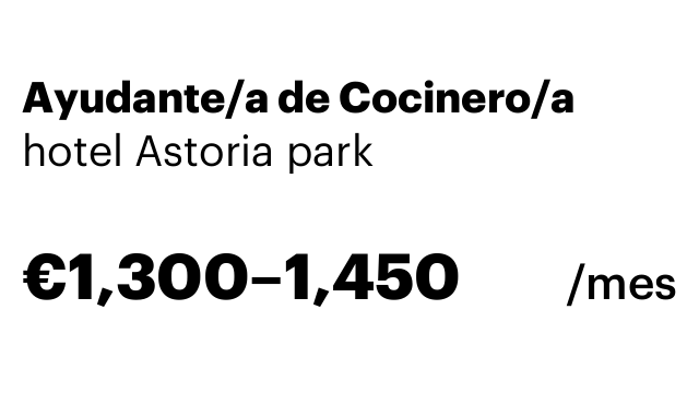 Ayudante/a de Cocinero/a