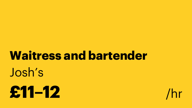 Waitress and bartender