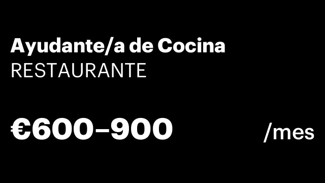 Ayudante/a de Cocina