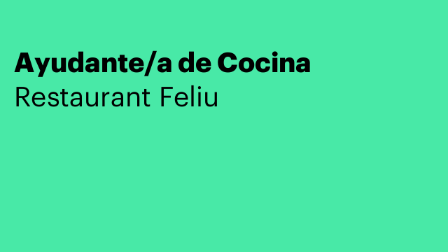 Ayudante/a de Cocina