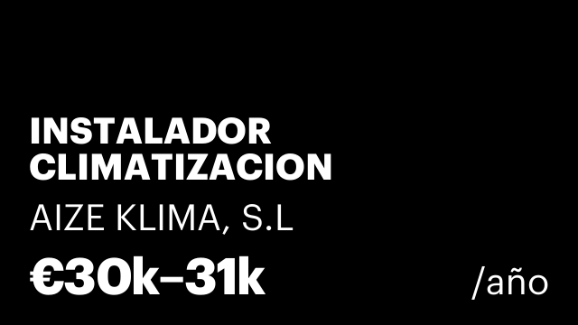 INSTALADOR CLIMATIZACION