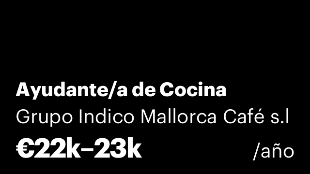 Ayudante/a de Cocina