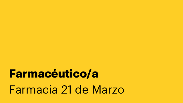 Farmacéutico/a