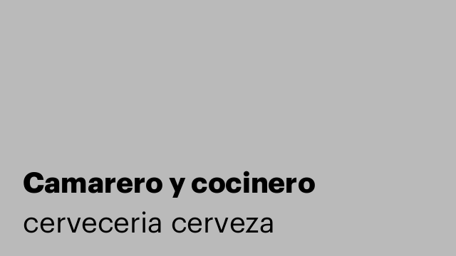 Camarero y cocinero
