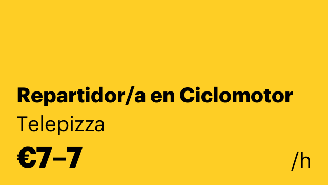 Repartidor/a en Ciclomotor