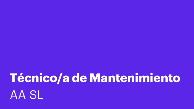 Técnico/a de Mantenimiento