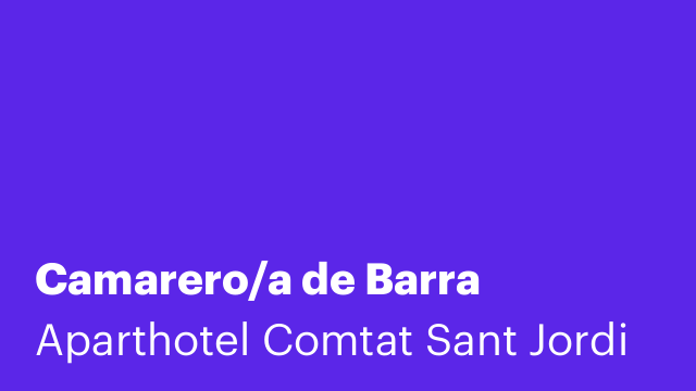 Camarero/a de Barra