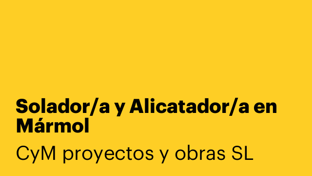 Solador/a y Alicatador/a en Mármol