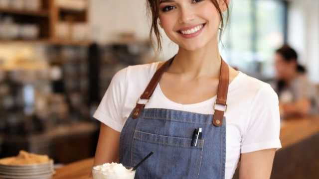 Camarera para cafetería