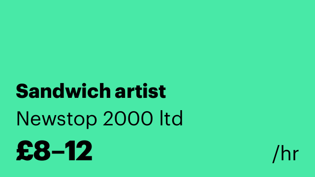 Sandwich artist