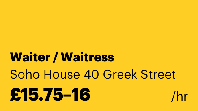 Waiter / Waitress