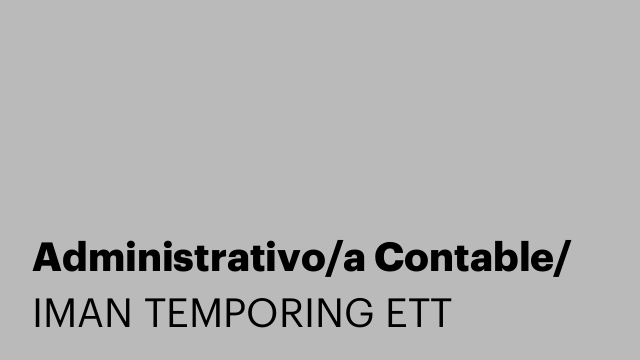Administrativo/a Contable/