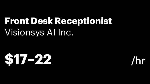 Front Desk Receptionist