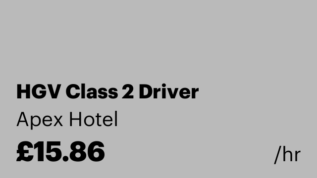 HGV Class 2 Driver