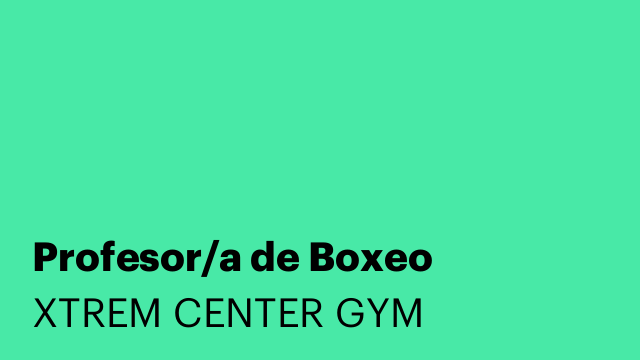 Profesor/a de Boxeo