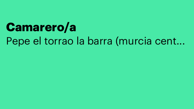 Camarero/a