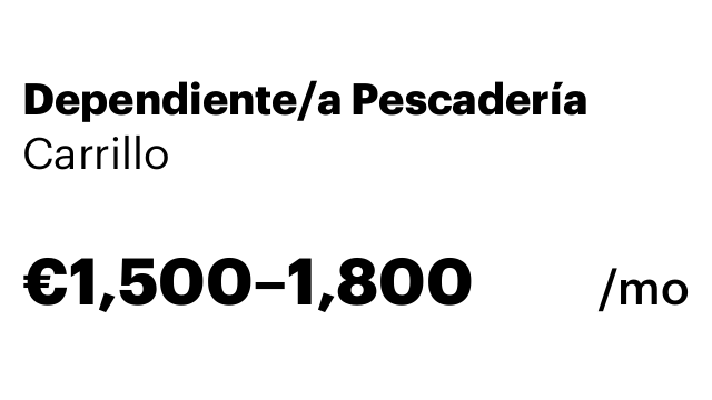 Dependiente/a Pescadería