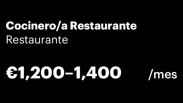 Cocinero/a Restaurante