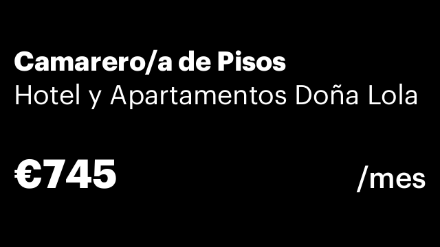 Camarero/a de Pisos